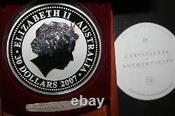 2010/07 Australie Lunar I Tiger 1kilo Diamond 999 Pièce De Collection Argent $30rare