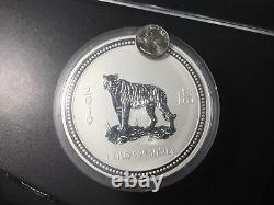 2010/2007 1 Kilo Silver Coin Année De La Tiger Perth Mint Series 1 Capsule