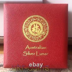 2010 Australie 1 Kilo Kg $30 Année du Tigre Pièce en argent Lunar II avec œil en pierre précieuse
