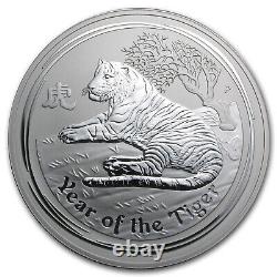 2010 Australie 1 kilo d'argent Année du Tigre BE (Série II)