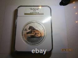 2010 Australie Année Du Tigre 1 Kilo. 999 Argent- Ngc Ms69