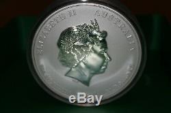 2010 Australie Année Du Tigre Kilo Coin 32,15 Oz 999 En Argent Fin Lunaire Perth