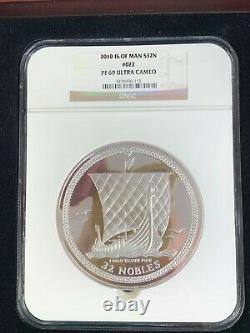 2010 Isle Of Man S32n #022/500 Pf69 Ultra Cameo Ngc 1 Kilo D'argent Fin