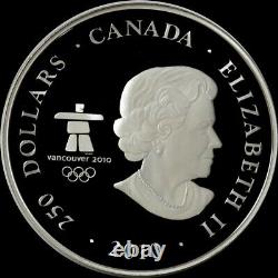 2010 Silver Canada Proof Kilo Olympics Eagle 32,15 Oz 999 Amende 250 $ Pièce De Monnaie