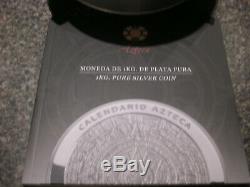 2011 1 Kilo (32,15 Oz) D'argent Aztèque Calendrier Coin (withbox & Coa)