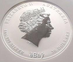 2011 Australie 1 Kilo Silver Coin $ 30 Ans Du Lapin Perth Mint Ngc Ms69