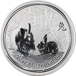 2011 Australie 1 kilo d'argent Année du Lapin Série Lunaire II BU en stock