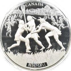 2011 Canada Argent Kilo 375e anniversaire 1ère observ. européenne du lacrosse avec OGP 3731