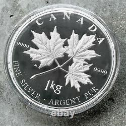 2011 Kilo Canada. 99999 Pièce D'argent Fin 250 $ Feuille D'érable Pas D'aco