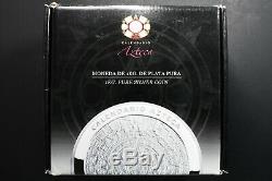 2011 Mexique 1 Kilo Argent Calendrier Aztèque Coin Withbox Et Coa Sku # 182427