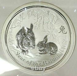 2011 P Silver Australia 32.15oz Kilo KG Lunar Année De La Rabbit Coin Ngc Ms 69