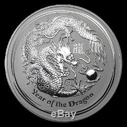 2012 Australie 1 Kilo D'argent Année Du Dragon Bu Sku # 62668