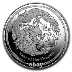 2012 Australie 1 kilo Argent Année du Dragon Épreuve