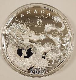 2012 Canada Année du Dragon Monnaie Lunaire de 250 $ en Argent Pur de 1 Kilo, Épreuve Kilo, OGP