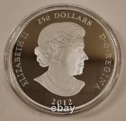 2012 Canada Année du Dragon Monnaie Lunaire de 250 $ en Argent Pur de 1 Kilo, Épreuve Kilo, OGP