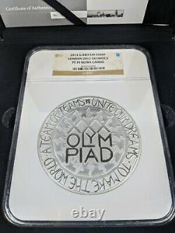 2012 Jeux Olympiques De Londres 500 Livres. 999 Argent Kilo Pièce Ngc Pf 70 Ultra Cameo Monnaie