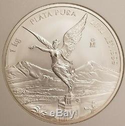 2012 Mexique 1 Kilo Kilogramme Libertad Silver Coin Ngc Ms70