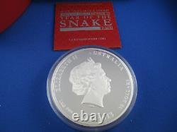 2013 Australian Lunar Series II Année De La Snake 1 Kilo Silver Proof Coin