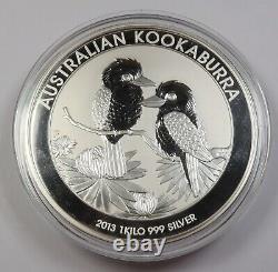 2013 Australie 1 Kilo Argent Kookaburra 30 $ Pièce #40505e