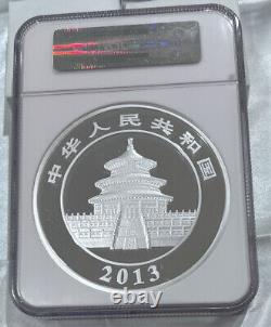 2013 Chine S300Y 1 kilo Panda en argent épreuve PF-70 UC NGC LOC MBX2