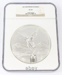 2013 Mexique 1 Kilo Argent Libertad Proof Like. 999 Pièce en Argent Boîte COA NGC PL70