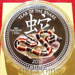 2013 Niue 30 $ Année Lunaire Du Serpent 1 Kilo Argent Couleur De La Pièce De Preuve Nz Monnaie