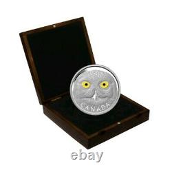 2014 $ 250 Dollar'in Canadiens Les Yeux De La Snowy Owl'- Argent Pur Kilo Coin