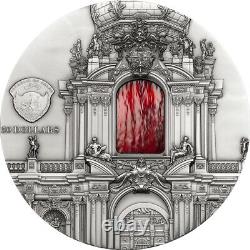 2014 $50 Palau Tiffany Art Baroque Dresden, 1 Kilo 999 Pièce D’argent Avec Boîte - Coa
