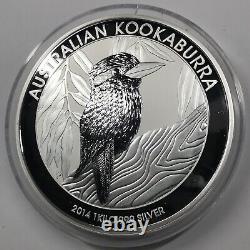 2014 Australian Kookaburra 1 Kilo Argent Coin 32,15 Troy Oz 1 KG Kilogramme