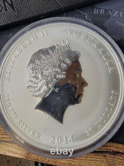 2014 Australie 30 Dollars Reine Elizabeth Année du Cheval Kilo. Pièce en argent fin .999