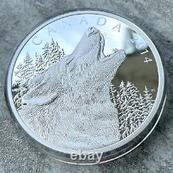 2014 Canada 1/2 Kilo. 99999 Pièce En Argent Fin 125 $ Loup De La Chouette Hurlante
