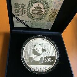2014 Chinois 1kg 300 Yuan Kilo Panda Argent Pièce. 999