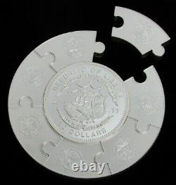 2014 Silver Liberia Proof Kilo KG 1000 Grams Puzzle Apostle Saint John Coin Box