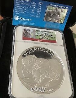 2014P $30 AUSTRALIE KOALA 1 KILO ARGENT AVEC NGC PF70 BOÎTE & COA