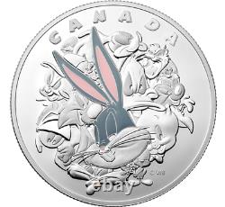 2015 1 KG Kilo Kilogramme 250 $ Argent Coin Looney Tunes Bugs Bunny Ensemble Canada