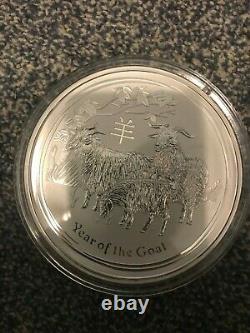 2015 $30 Australian Chinese New Year Goat Coin 1 Kilo Argent 32,15 Onces Mib