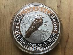 2015 Australienne Kookaburra Kilo 999 Pièce D'argent Fine 25ème Édition Anniversaire
