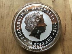 2015 Australienne Kookaburra Kilo 999 Pièce D'argent Fine 25ème Édition Anniversaire