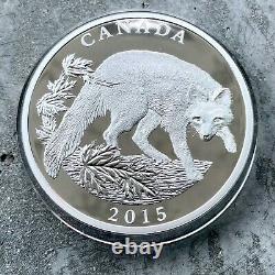 2015 Canada 1/2 Kilo. 99999 Pièce En Argent Fin 125 $ Renard Gris