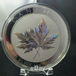 2015 Canada Feuille D'érable Pour Toujours Hologram 1 Kilo Silver Coin En Ogp. Impeccable $$$