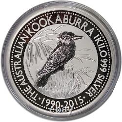 2015 P 30 $ AUD Australie Kookaburra 25e anniversaire 1 Kilo. Argent.999