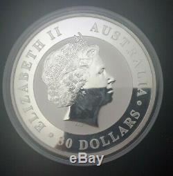 2016 Australie Perth Mint 1 Kilo. 999 Pièces D'argent Kookaburra Dans Ogp Capsule Bu