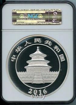 2016 Chine 1 Kilo Argent Panda 300 Yuan Coin Ngc Pf 70 Ultra Cameo Dfp #29 2/22