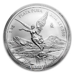 2016 Mexique 1 kilo Argent Libertad Belle Épreuve (Sous Capsule)