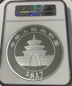 2017 1 Kilo China 999 Argent Panda 300 Yuan Coin Ngc Pf 70 Uc Nouveautés Anticipées