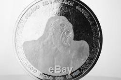2017 1 Kilo Congo Silverback Gorilla. 999 Silver Coin Bu # A432