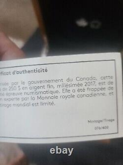 2017 AUX YEUX DU LOUP DE LA FORÊT Pièce de monnaie en argent de 1 kilo Preuve de 250 $ Canada RCM #76