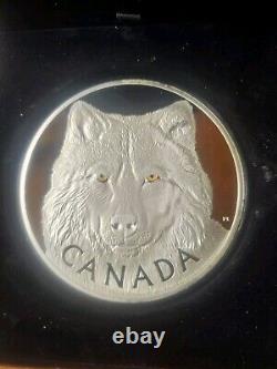 2017 AUX YEUX DU LOUP DE LA FORÊT Pièce de monnaie en argent de 1 kilo Preuve de 250 $ Canada RCM #76