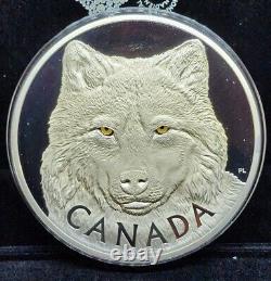 2017 Canada 1 Kilo Dans Les Yeux du Loup de Bois Argent Pièce Seulement 400 Fabriqués RCM