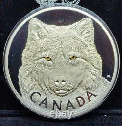 2017 Pièce D'argent Canadienne De 1 Kilo Dans Les Yeux Du Loup À Bois. Seulement 400! Royaume